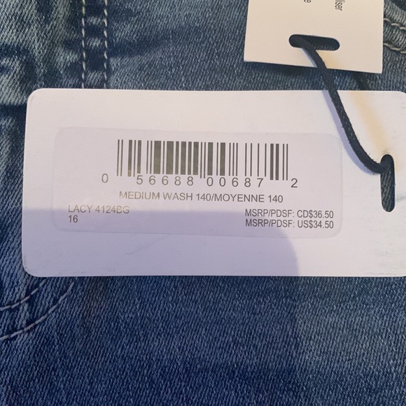Girls mid rise slim jeans from silver, medium denim blue colour, girls size 16 - Picture 4 of 4